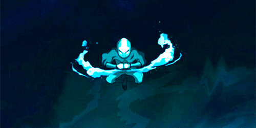 aang transitioning to avatar state