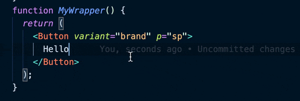 Typescript intellisense with custom theme tokens